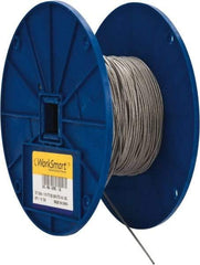 Value Collection - 1/16" x 3/64" Diam, Aircraft Cable - 270 Lb Breaking Strength, 7 x 7 Strand Core, Vinyl Coating - Exact Industrial Supply