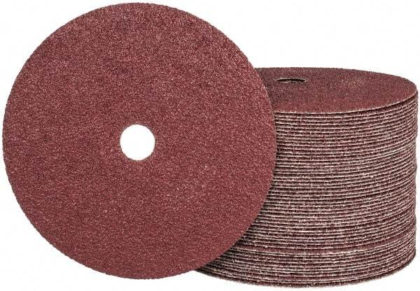 Camel Grinding Wheels - 7" Diam 7/8" Hole 24 Grit Fiber Disc - Very Coarse Grade, Aluminum Oxide, 8,600 Max RPM - Exact Industrial Supply