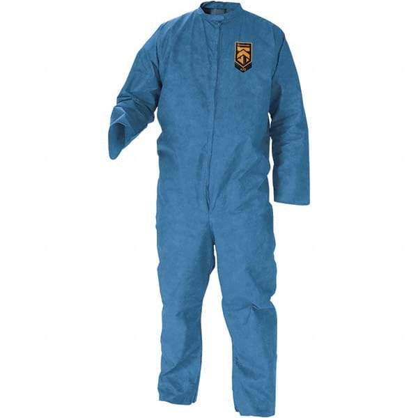 KleenGuard - Size 3XL SMS General Purpose Coveralls - Blue, Zipper Closure, Open Cuffs, Open Ankles - Exact Industrial Supply