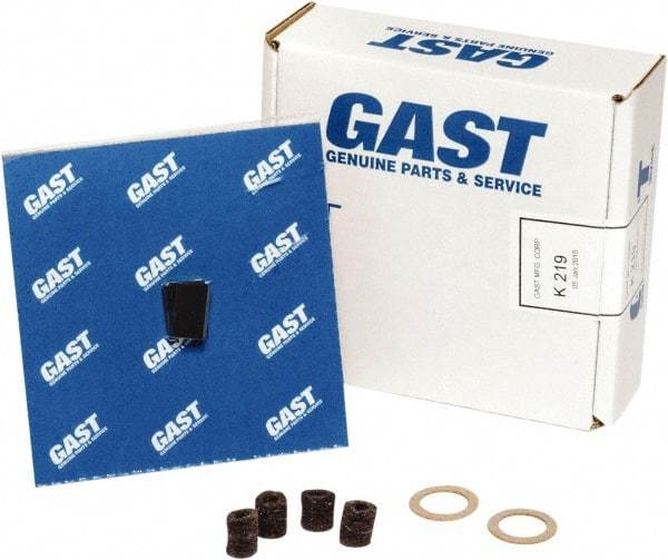 Gast - 10 Piece Air Compressor Repair Kit - For Use with Gast Model #1531-107B-G617, #1531-107B-G288X, #1531-107B-G289X and #1531-107B-G557X - Exact Industrial Supply