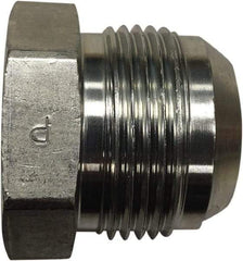 Parker - 3/4" Tube OD, 37° Stainless Steel Flared Tube Plug - Unthreaded Flare Ends - Exact Industrial Supply