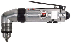 Universal Tool - 3/8" Reversible Keyed Chuck - Right Angle Handle, 1,800 RPM, 4.6 CFM, 0.5 hp, 90 psi - Exact Industrial Supply