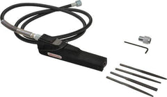 Nitto Kohki - 8.5 CFM Air Consumption, 9 mm Long Stroke Flat, Half Round, Round and Triangular Air Files - 3,700 Blow per Minute, 85 psi Air Pressure, 1/4 NPT Inlet - Exact Industrial Supply