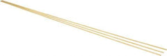 Made in USA - 1/16 Inch Diameter x 12 Inch Long, Brass Round Rod - Alloy 260 - Exact Industrial Supply