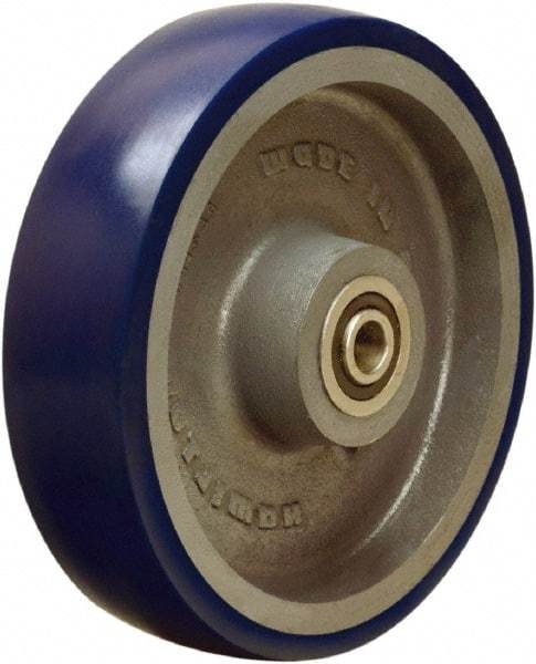 Hamilton - 10 Inch Diameter x 2-1/2 Inch Wide, Polyurethane on Cast Iron Caster Wheel - 2,000 Lb. Capacity, 3-1/4 Inch Hub Length, 1 Inch Axle Diameter, Tapered Roller Bearing - Exact Industrial Supply