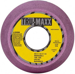 Tru-Maxx - 4" Diam, 1-1/4" Hole Size, 1-3/4" Overall Thickness, 60 Grit, Type 11 Tool & Cutter Grinding Wheel - Medium Grade, Aluminum Oxide, J Hardness, 5,730 RPM - Exact Industrial Supply