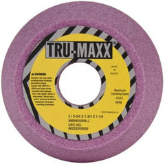 Tru-Maxx - 5" Diam, 1-1/4" Hole Size, 1-3/4" Overall Thickness, 46 Grit, Type 11 Tool & Cutter Grinding Wheel - Coarse Grade, Aluminum Oxide, J Hardness, 4,585 RPM - Exact Industrial Supply