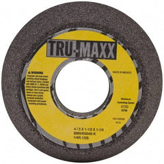 Tru-Maxx - 4" Diam, 1-1/4" Hole Size, 1-1/2" Overall Thickness, 46 Grit, Type 11 Tool & Cutter Grinding Wheel - Coarse Grade, Aluminum Oxide, K Hardness, 5,730 RPM - Exact Industrial Supply