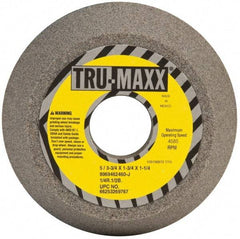 Tru-Maxx - 5" Diam, 1-1/4" Hole Size, 1-3/4" Overall Thickness, 60 Grit, Type 11 Tool & Cutter Grinding Wheel - Medium Grade, Aluminum Oxide, J Hardness, 4,585 RPM - Exact Industrial Supply
