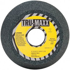 Tru-Maxx - 5" Diam, 1-1/4" Hole Size, 1-3/4" Overall Thickness, 60 Grit, Type 11 Tool & Cutter Grinding Wheel - Medium Grade, Aluminum Oxide, I Hardness, 4,585 RPM - Exact Industrial Supply