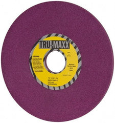 Tru-Maxx - 7" Diam x 1-1/4" Hole x 1/4" Thick, K Hardness, 80 Grit Surface Grinding Wheel - Aluminum Oxide, Type 1, Medium Grade, 3,600 Max RPM, No Recess - Exact Industrial Supply