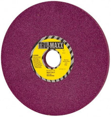 Tru-Maxx - 8" Diam x 1-1/4" Hole x 1/2" Thick, K Hardness, 60 Grit Surface Grinding Wheel - Aluminum Oxide, Type 1, Medium Grade, 3,600 Max RPM, No Recess - Exact Industrial Supply