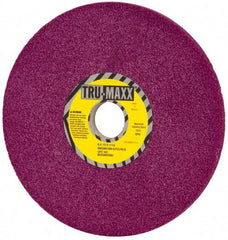 Tru-Maxx - 8" Diam x 1-1/4" Hole x 1/2" Thick, G Hardness, 60 Grit Surface Grinding Wheel - Aluminum Oxide, Type 1, Coarse Grade, 3,600 Max RPM, No Recess - Exact Industrial Supply
