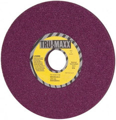 Tru-Maxx - 7" Diam x 1-1/4" Hole x 1/2" Thick, H Hardness, 46 Grit Surface Grinding Wheel - Aluminum Oxide, Type 1, Coarse Grade, 3,600 Max RPM, No Recess - Exact Industrial Supply