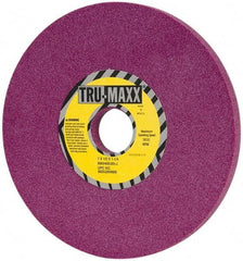 Tru-Maxx - 7" Diam x 1-1/4" Hole x 1/2" Thick, J Hardness, 80 Grit Surface Grinding Wheel - Aluminum Oxide, Type 1, Medium Grade, 3,600 Max RPM, No Recess - Exact Industrial Supply