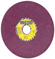 Tru-Maxx - 8" Diam x 1-1/4" Hole x 1/4" Thick, J Hardness, 46 Grit Surface Grinding Wheel - Aluminum Oxide, Type 1, Coarse Grade, 3,600 Max RPM, No Recess - Exact Industrial Supply