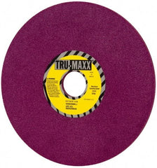 Tru-Maxx - 8" Diam x 1-1/4" Hole x 1/4" Thick, J Hardness, 80 Grit Surface Grinding Wheel - Aluminum Oxide, Type 1, Medium Grade, 3,600 Max RPM, No Recess - Exact Industrial Supply