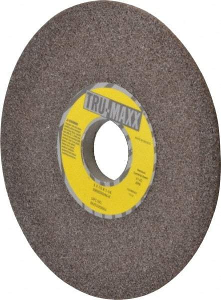 Tru-Maxx - 6" Diam, 1-1/4" Hole Size, 1/2" Overall Thickness, 46 Grit, Type 12 Tool & Cutter Grinding Wheel - Coarse Grade, Aluminum Oxide, K Hardness, 4,140 RPM - Exact Industrial Supply