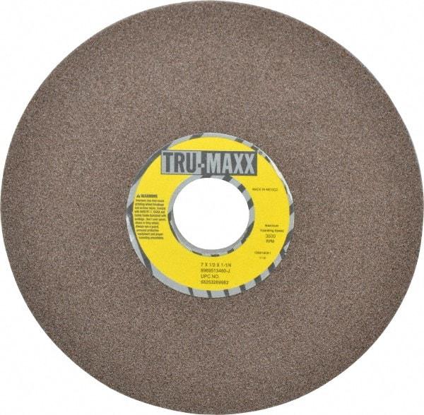 Tru-Maxx - 7" Diam, 1-1/4" Hole Size, 1/2" Overall Thickness, 60 Grit, Type 12 Tool & Cutter Grinding Wheel - Medium Grade, Aluminum Oxide, J Hardness, 3,600 RPM - Exact Industrial Supply