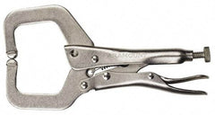 Paramount - 11" OAL C-Clamp Locking Pliers - 2-5/8" Jaw Depth, 3-3/8" Jaw Opening, Standard Handle - Exact Industrial Supply