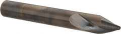Accupro - 3/8" Body Diam, 60°, 3" OAL, Solid Carbide Spotting Drill - Exact Industrial Supply