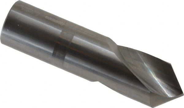 Accupro - 1" Body Diam, 90°, 4" OAL, Solid Carbide Spotting Drill - Exact Industrial Supply