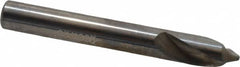 Accupro - 8mm Body Diam, 90°, 63mm OAL, Solid Carbide Spotting Drill - Exact Industrial Supply