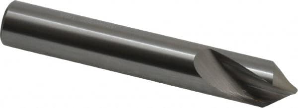 Accupro - 12mm Body Diam, 90°, 76mm OAL, Solid Carbide Spotting Drill - Exact Industrial Supply