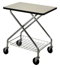 Wesco Industrial Products - 200 Lb Capacity, 19" Wide x 28" Long x 28-3/4" High Foldaway Table Top Cart - 1 Shelf, Steel, Swivel Casters - Exact Industrial Supply