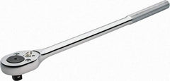 Proto - 1/2" Drive Pear Head Ratchet - Chrome Finish, 16" OAL, 24 Gear Teeth, Standard Head - Exact Industrial Supply