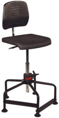 Lyon - Adjustable Chair - Polyurethane Seat, Black - Exact Industrial Supply