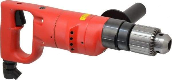 Sioux Tools - 1/2" Keyed Chuck - D-Handle with Side Handle, 550 RPM, 14.16 LPS, 30 CFM, 1 hp - Exact Industrial Supply