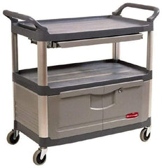Rubbermaid - 300 Lb Capacity, 20" Wide x 40-5/8" Long x 37-13/16" High Instrument Cart - 2 Shelf, Plastic - Exact Industrial Supply