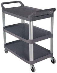 Rubbermaid - 300 Lb Capacity, 20" Wide x 40-5/8" Long x 37-13/16" High Standard Utility Cart - 3 Shelf, Plastic - Exact Industrial Supply