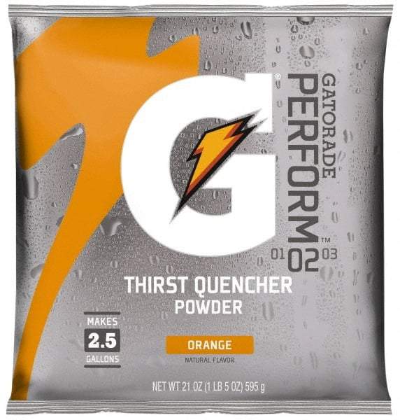 Gatorade - 21 oz Pack Orange Activity Drink - Powdered, Yields 2.5 Gal - Exact Industrial Supply