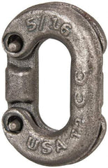 Campbell - Clear Carbon Steel Connecting Link - 5/16" Diameter, 2,000 Lb Load Limit - Exact Industrial Supply