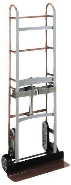 Wesco Industrial Products - 750 Lb Capacity 59" OAH Appliance Hand Truck - Dual Grip Handle, Steel, Mold-On Rubber Wheels - Exact Industrial Supply