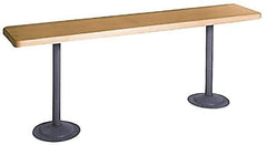 Made in USA - 4' Long x 9-1/2" Wide x 1-1/4" Thick, Maple Wood Bench Seat - Order Pedestals Separately - Exact Industrial Supply