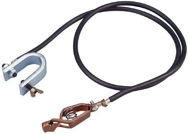Value Collection - Drum Bondwires End Style: Alligator Clip Both Ends Length (Feet): 3.00 - Exact Industrial Supply