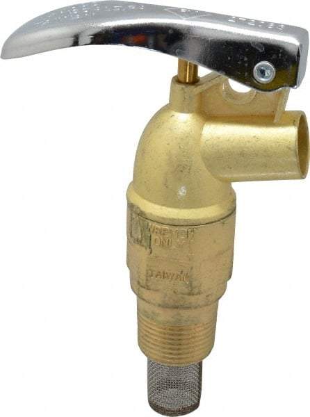 Value Collection - 3/4" NPT Zinc Rigid Drum Faucet - FM Approved, External Arrester, Self Closing - Exact Industrial Supply