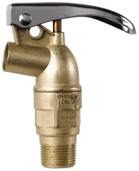 Value Collection - 3/4" NPT Zinc Rigid Drum Faucet - No Arrester, Self Closing - Exact Industrial Supply