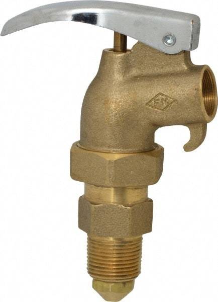 Value Collection - 3/4" NPT Brass Adjustable Drum Faucet - FM Approved, Internal Arrester, Self Closing - Exact Industrial Supply