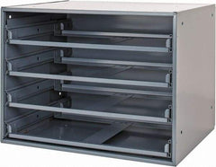 Durham - 4 Drawer, Small Parts Slide Rack Cabinet - 15-3/4" Deep x 20" Wide x 15" High - Exact Industrial Supply