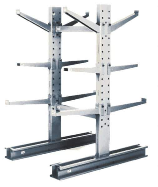 Made in USA - 96 Inches Long, Medium Duty, Horizontal Brace Set - For 6 to 8 Ft. Uprights - Exact Industrial Supply