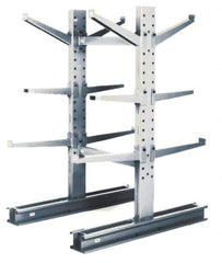 Made in USA - 6 Ft. High, Single Side Upright with Base - 4,100 Lb. Load Limit, 45 Inch Base Length, Uses 30 to 36 Inch Arm - Exact Industrial Supply