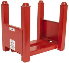 Made in USA - 3,750 Lb Capacity, Orange Stocking Modular Steel Bar Storage Stack - 14" Wide x 17" High - Exact Industrial Supply