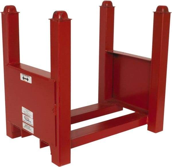 Made in USA - 5,600 Lb Capacity, Orange Stocking Modular Steel Bar Storage Stack - 15" Wide x 20" High - Exact Industrial Supply
