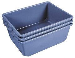 Akro-Mils - 75 Lb Load Capacity Gray Polyethylene Tote Container - Nesting, 24-1/2" Long x 19" Wide x 9-1/2" High - Exact Industrial Supply