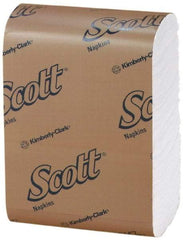 Scott - 8,000 Piece, 7" Long x 12" Wide, Low Fold Dispenser Snack Paper Napkins - 1 Ply - Exact Industrial Supply