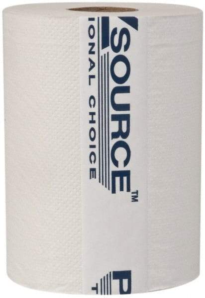 PRO-SOURCE - Hard Roll of 1 Ply White Paper Towels - 8" Wide, 350' Roll Length - Exact Industrial Supply